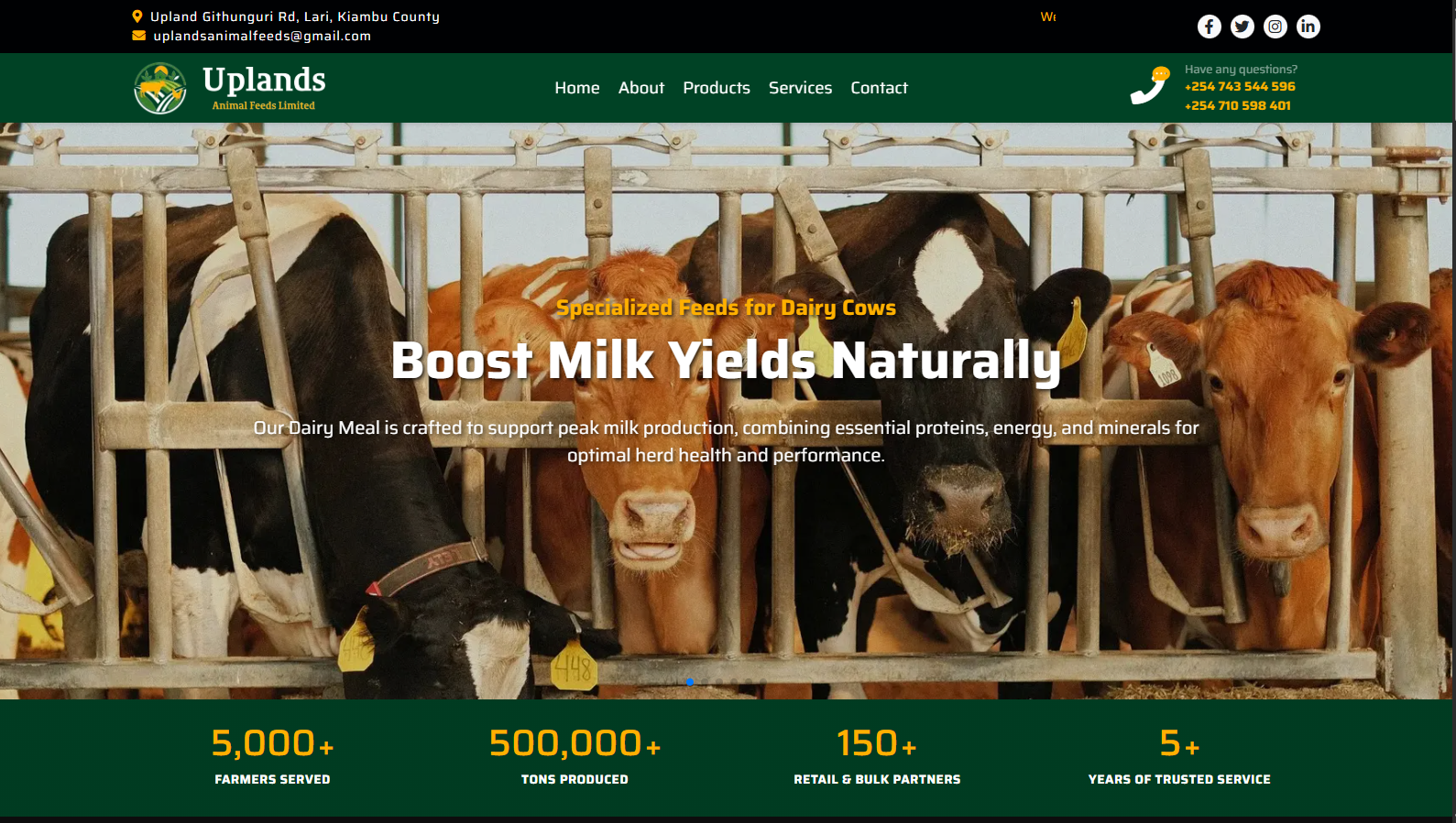 Uplands Animal Feeds screenshot